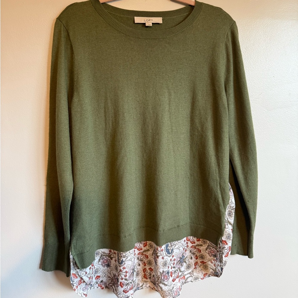 LOFT Olive Knit Top